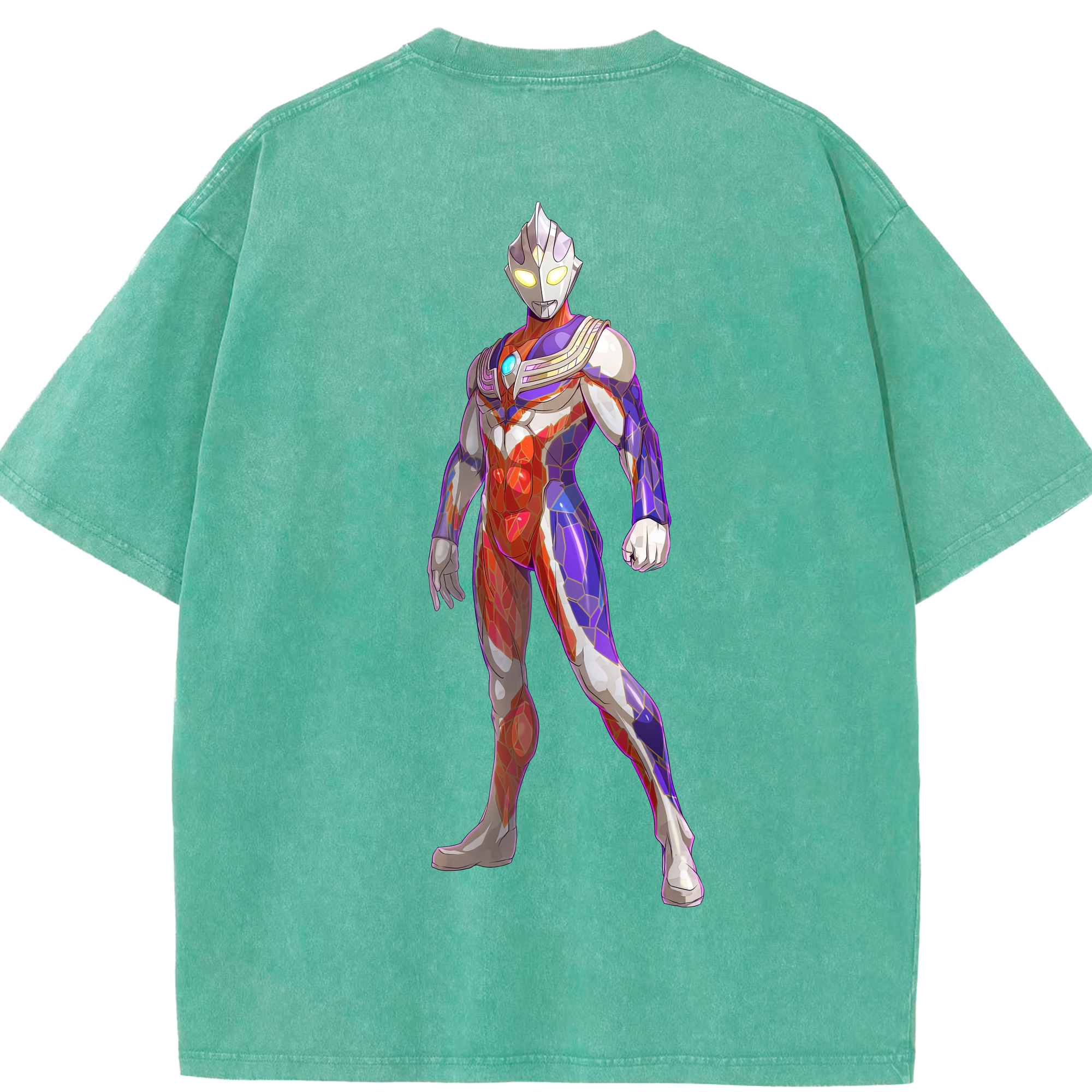 （画像用） ウルトラマン Ultraman 綿100% ヴィンテージ風 半袖Tシャツ（背面プリント）